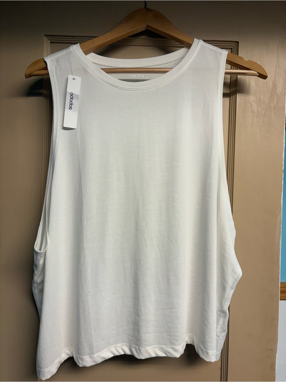 Ododos Women's White Muscle Tank Top